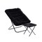 Flash Furniture Archer 28-in Oversized Faux Fur Folding Saucer Chair w/Folding Ottoman, Black Faux Fur/Black Frame FV-FSC-027-FR-BK-BK-GG - alternate 1